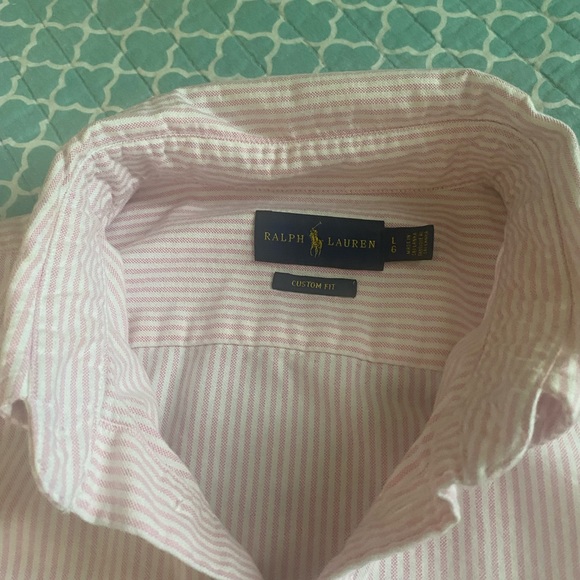 RALPH LAUREN Stripes Custom Fit Woman Shirt - Picture 6 of 8